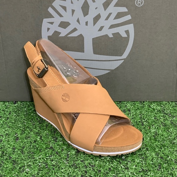 TIMBERLAND WOMENS CAPRI SUNSET CROSS BAND SANDALS - Picture 4 of 13